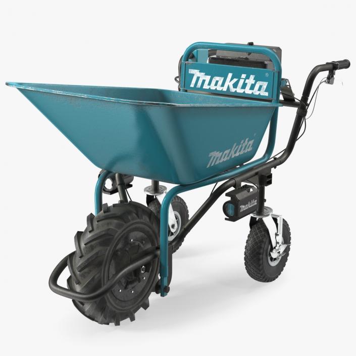 Makita DCU180ZB Electric Wheelbarrow with Bucket Dusty 3D model