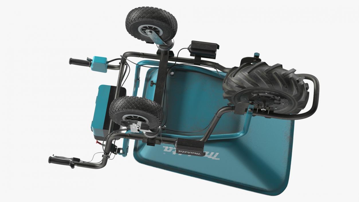 Makita DCU180ZB Electric Wheelbarrow with Bucket Dusty 3D model