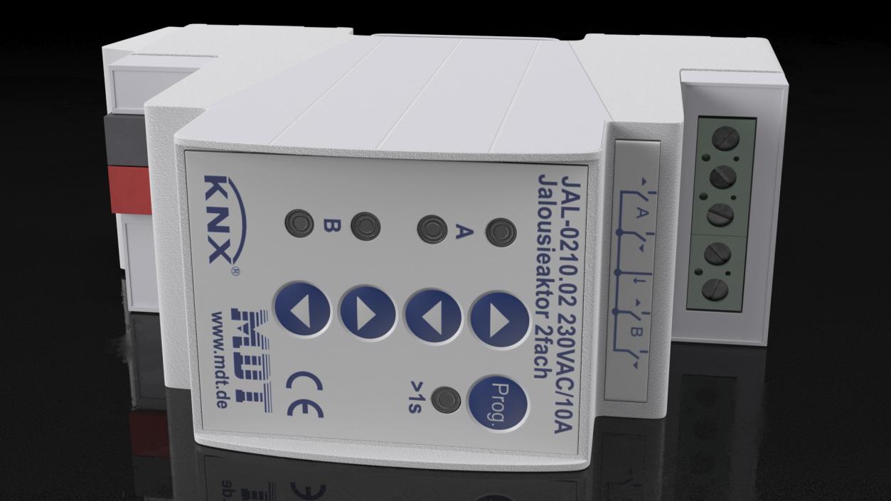 KNX Blind Actuator Two Gang 3D