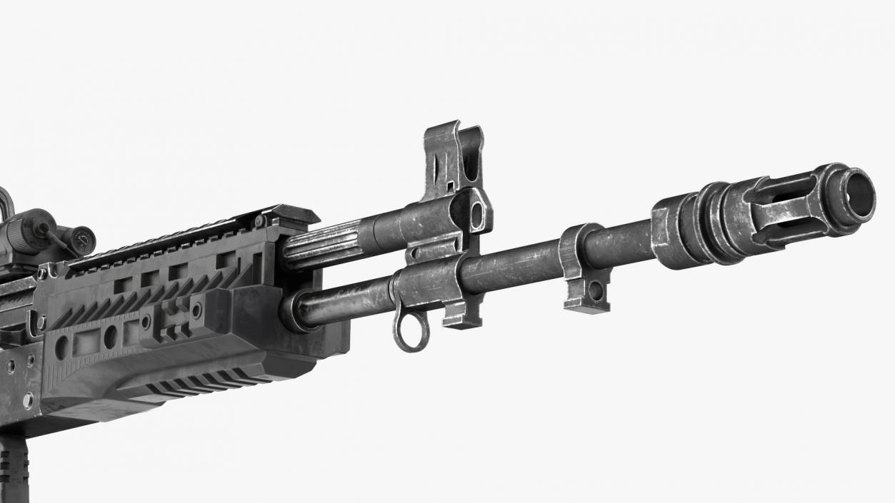 Shabby Military Assault Rifle AK-12 with Optics 3D