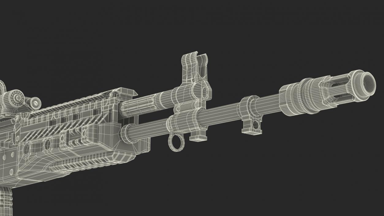 Shabby Military Assault Rifle AK-12 with Optics 3D