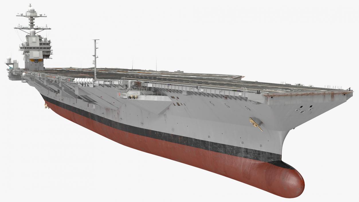 3D USS Gerald Ford CVN 78 Rigged for Cinema 4D model