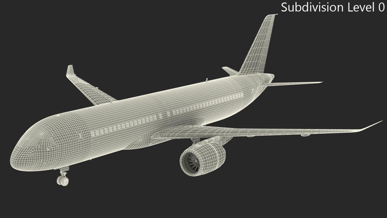 Narrow Body Airliner Rigged 3D