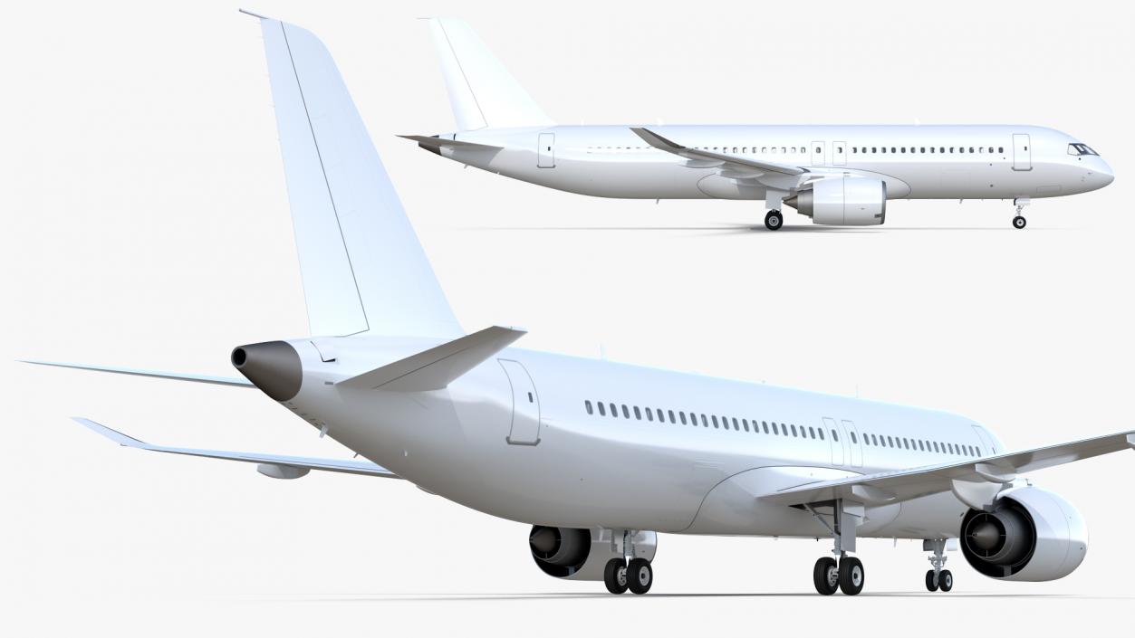 Narrow Body Airliner Rigged 3D