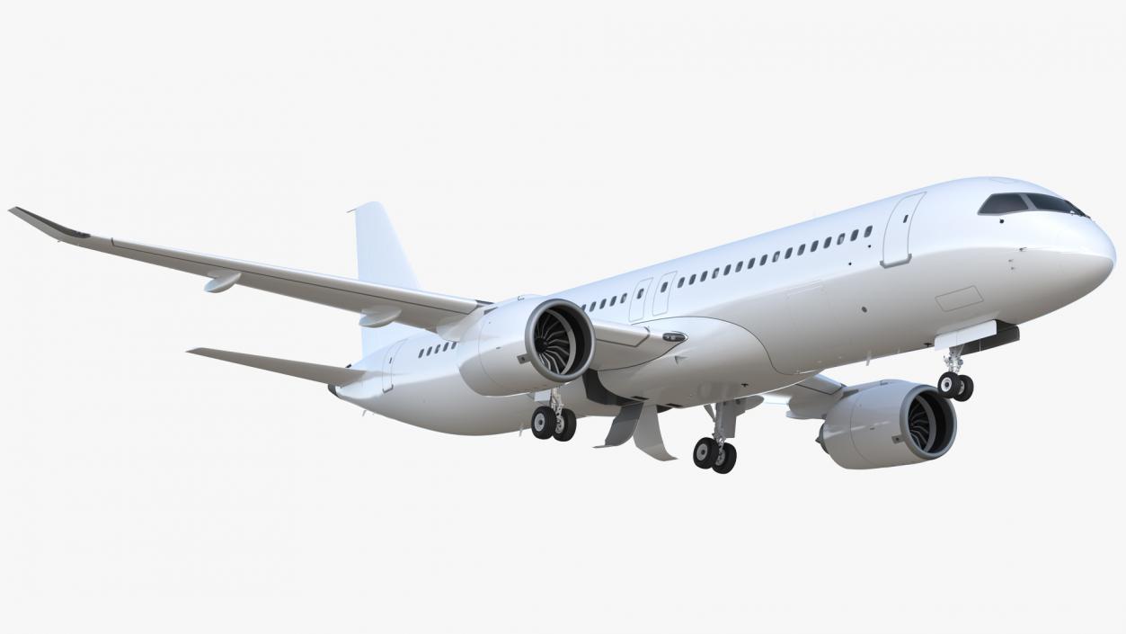 Narrow Body Airliner Rigged 3D