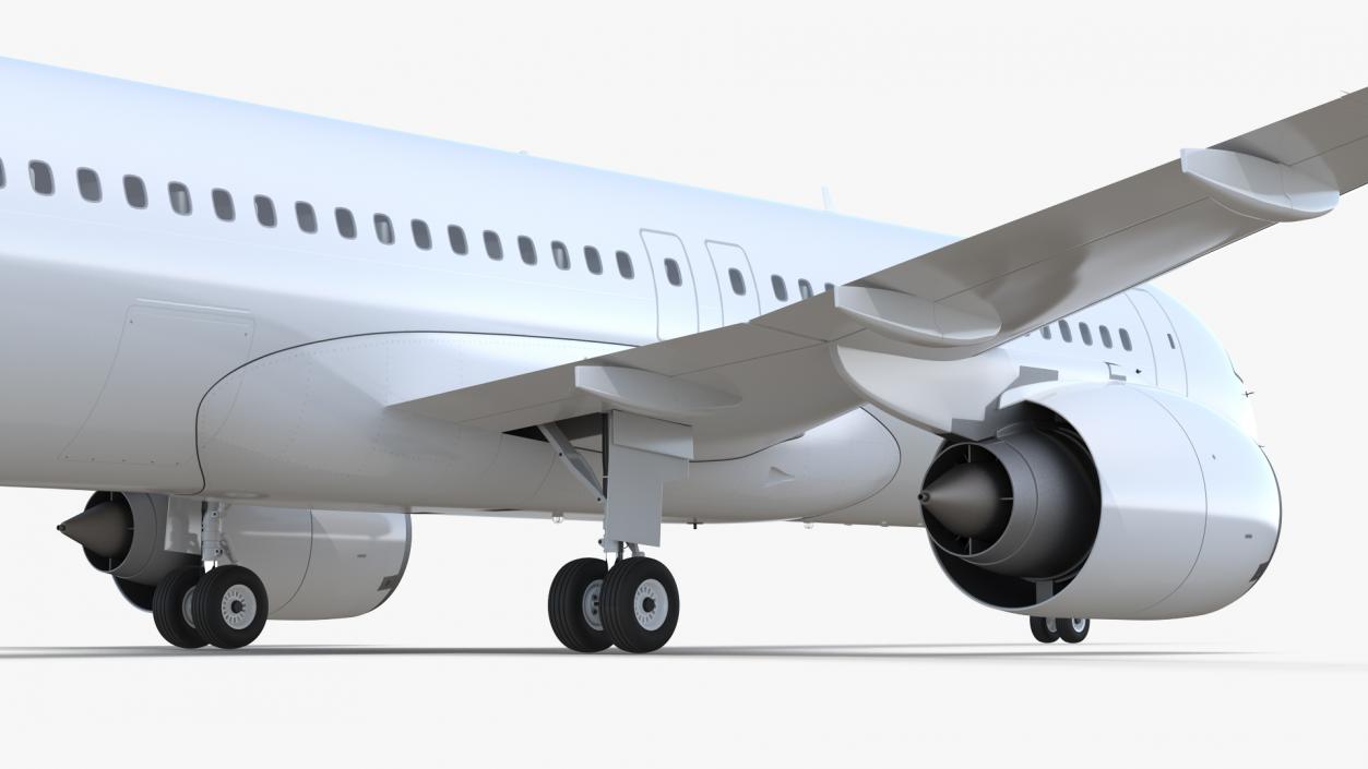 Narrow Body Airliner Rigged 3D