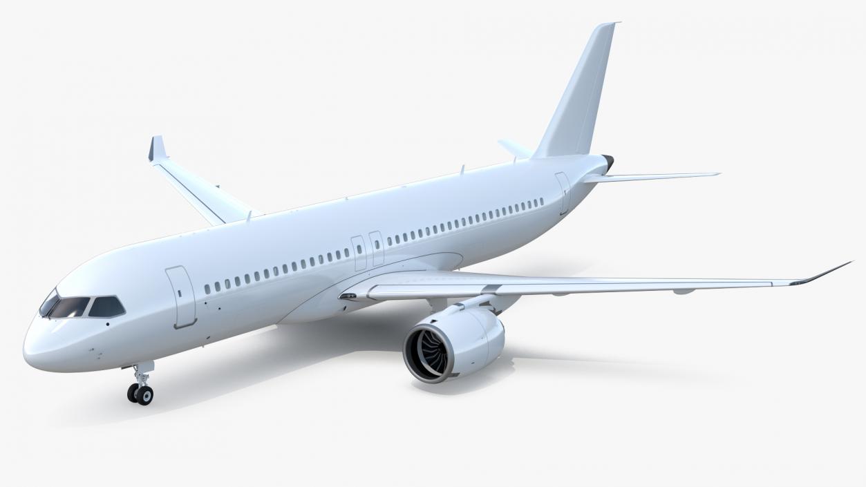 Narrow Body Airliner Rigged 3D