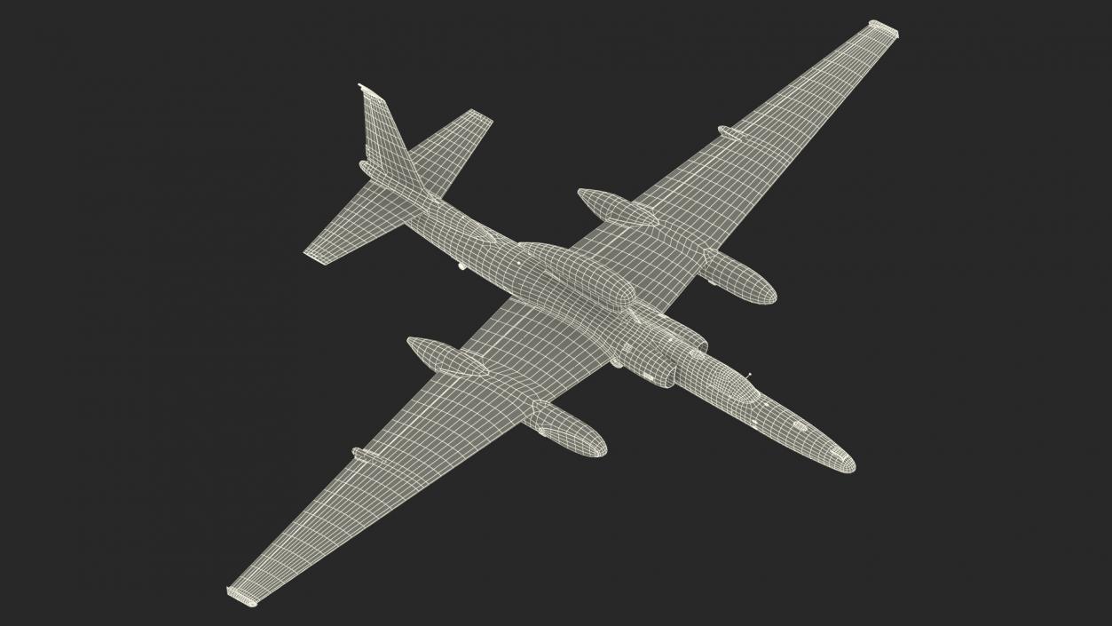 3D model High Altitude Surveillance Aircraft Grey