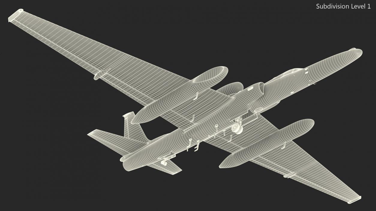 3D model High Altitude Surveillance Aircraft Grey