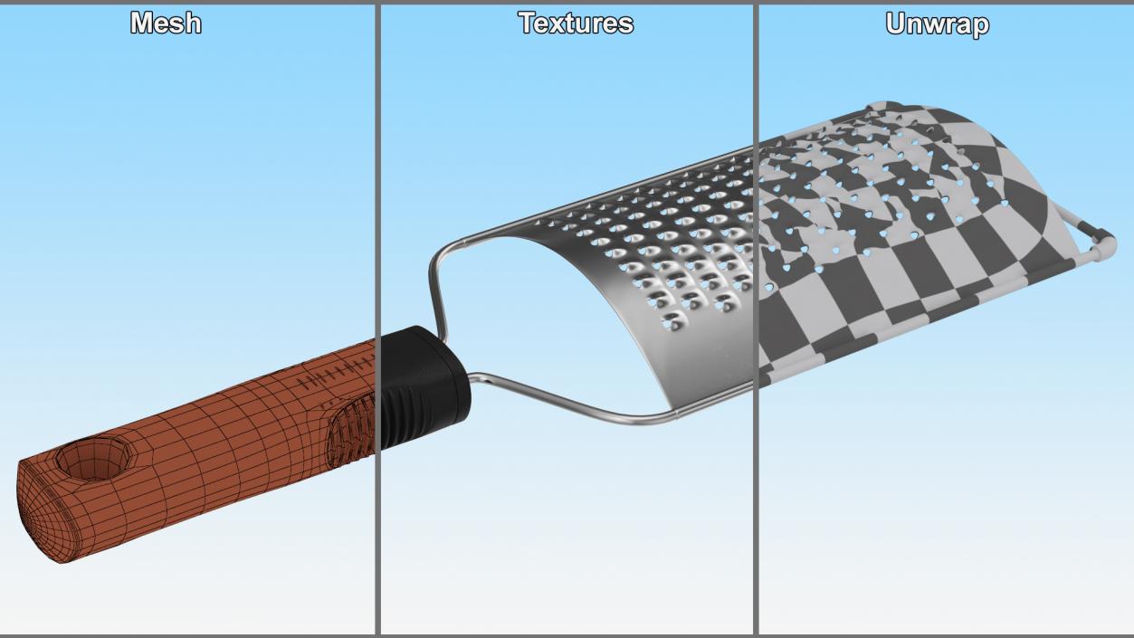 3D Cheese Grater with Black Handle