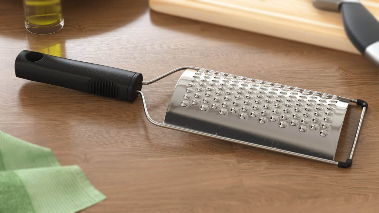 3D Cheese Grater with Black Handle