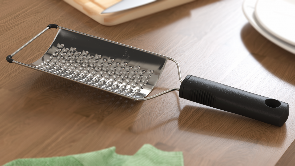 3D Cheese Grater with Black Handle