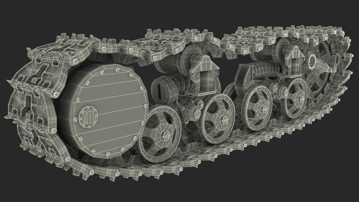 3D Old Caterpillar Track