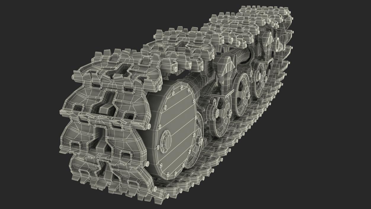 3D Old Caterpillar Track