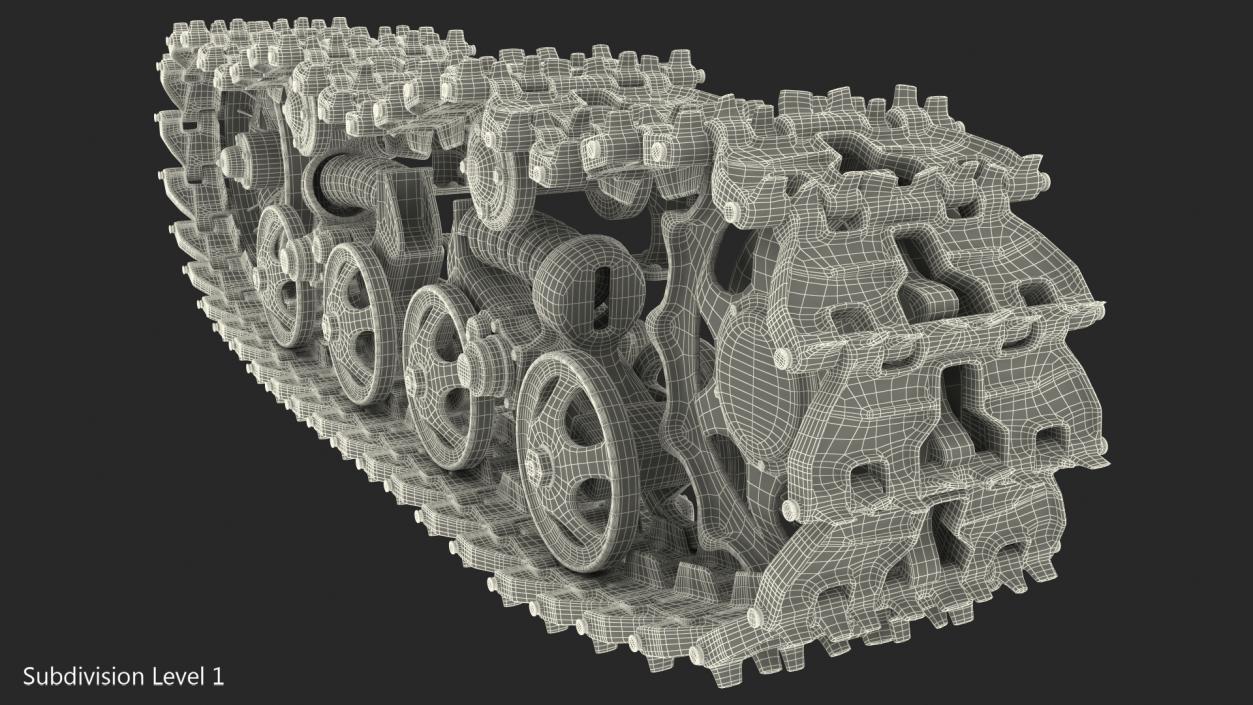 3D Old Caterpillar Track