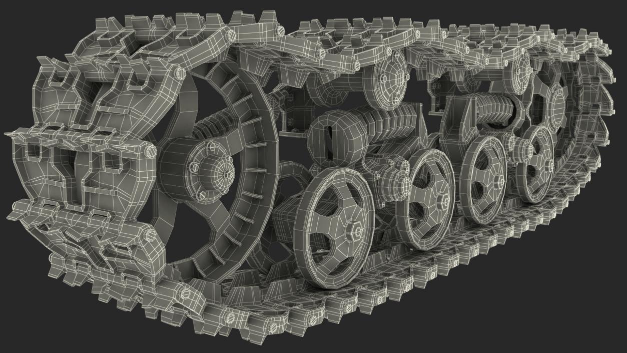 3D Old Caterpillar Track