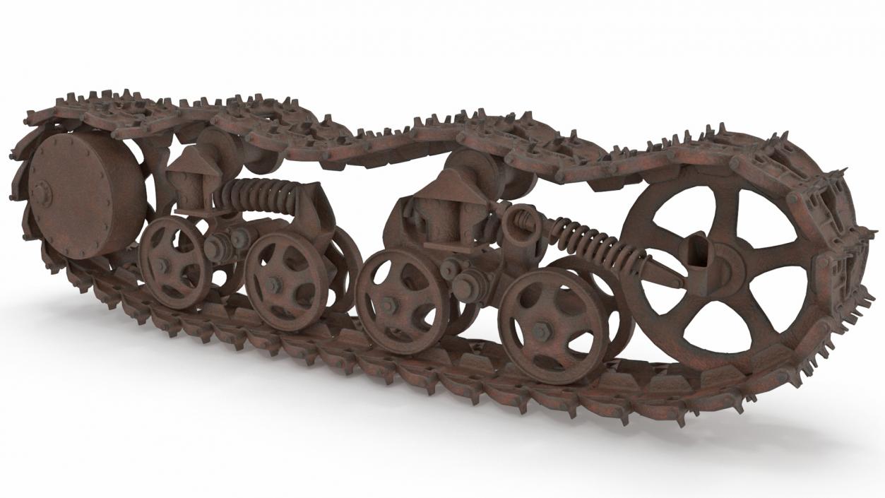 3D Old Caterpillar Track