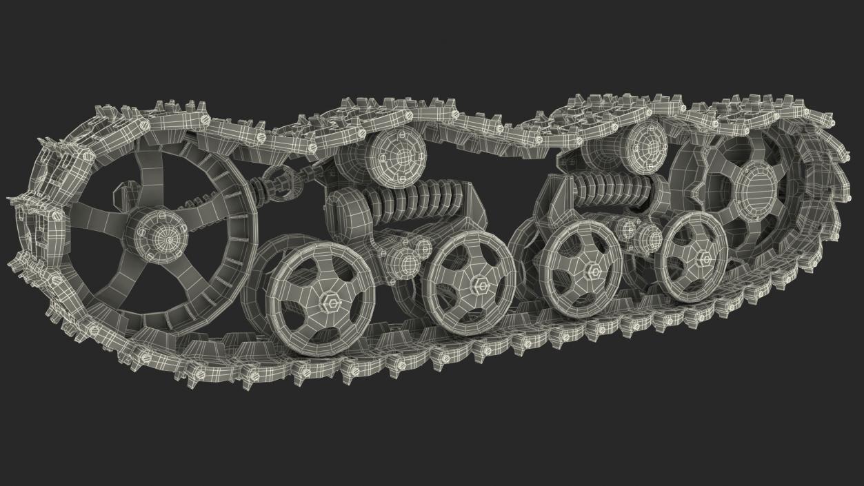 3D Old Caterpillar Track