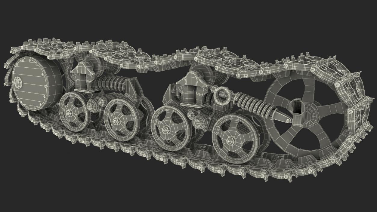 3D Old Caterpillar Track