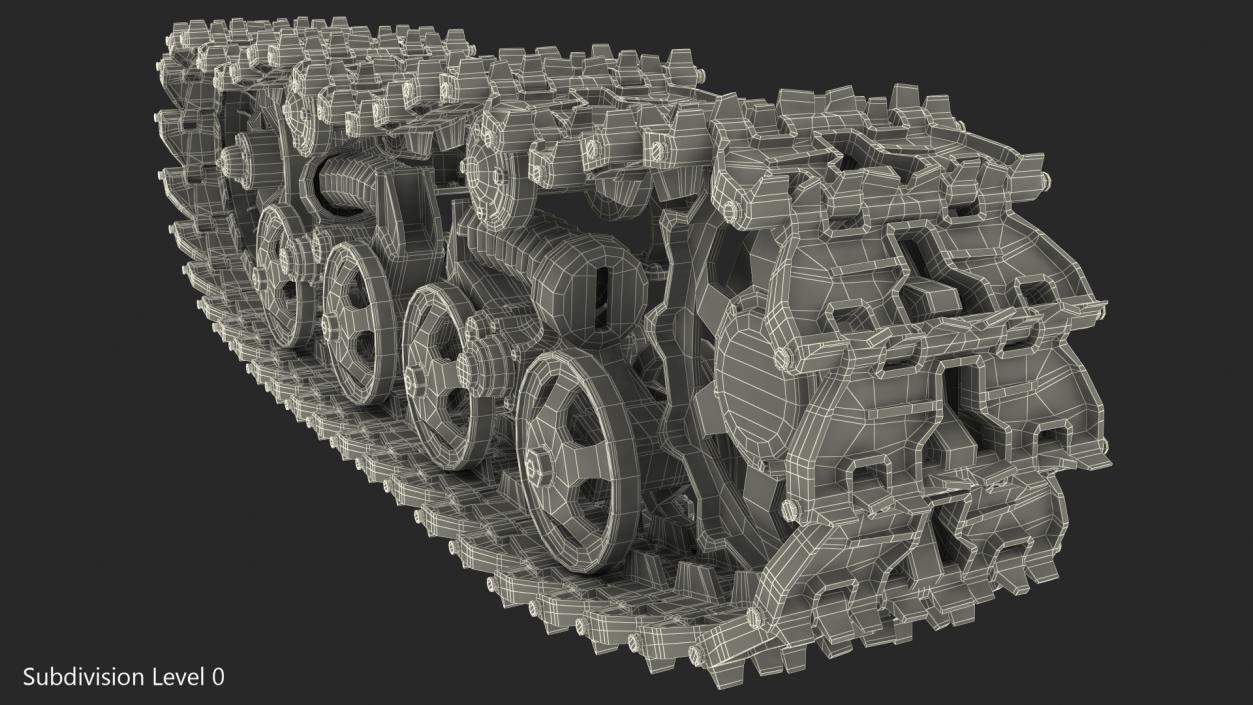 3D Old Caterpillar Track