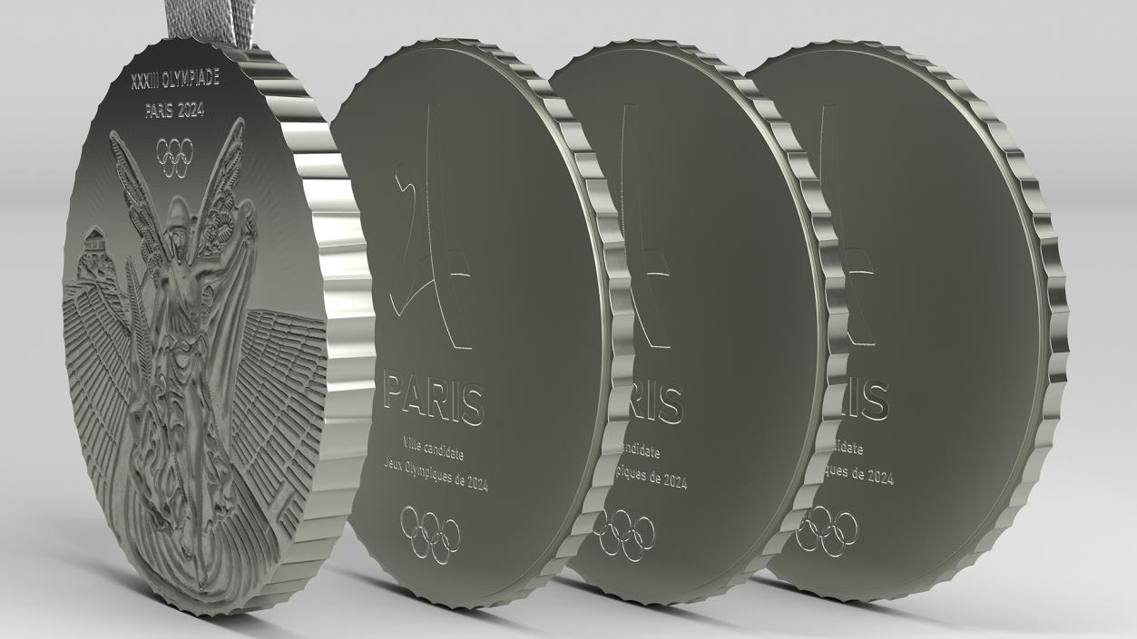 3D model Olympic Silver Medal 2024