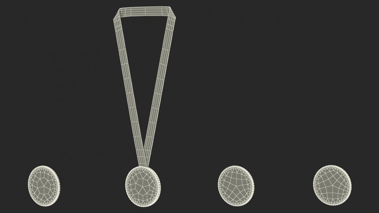 3D model Olympic Silver Medal 2024