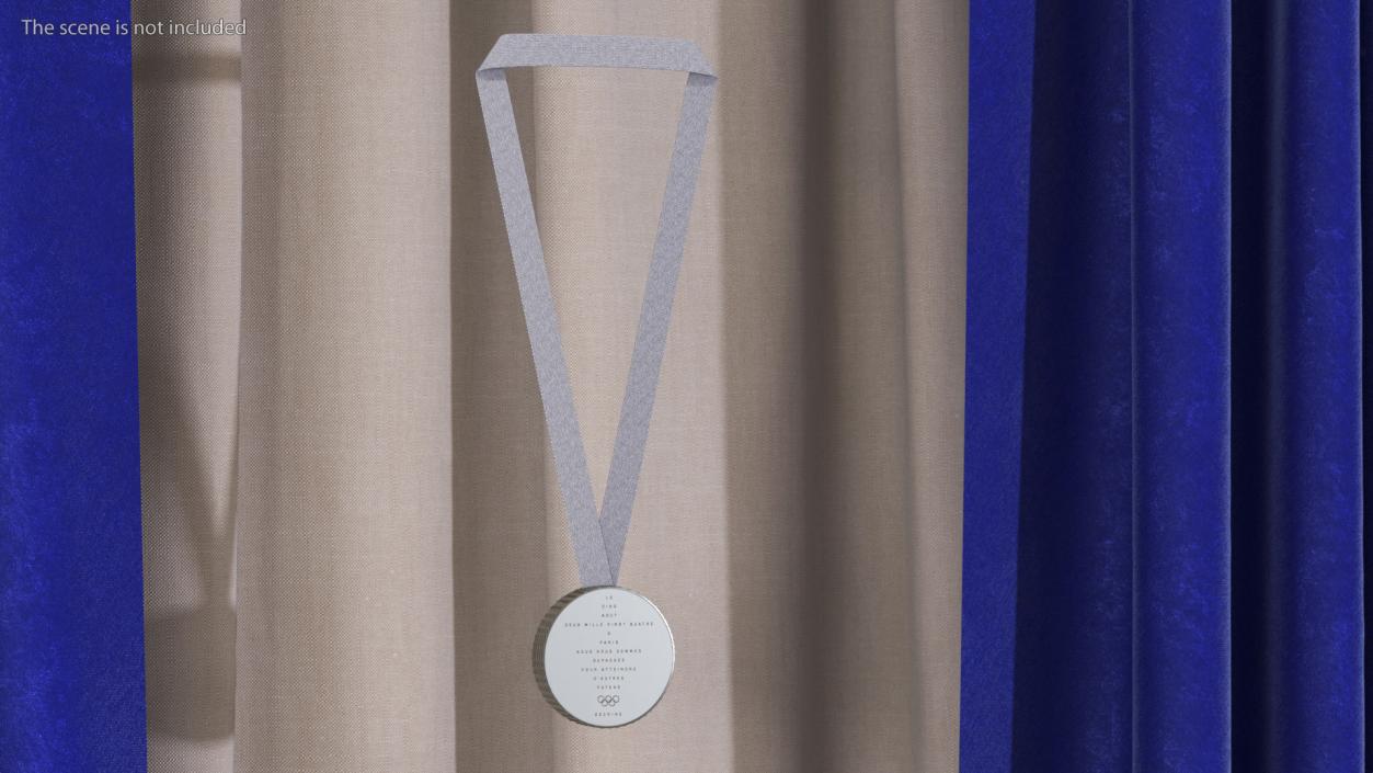 3D model Olympic Silver Medal 2024