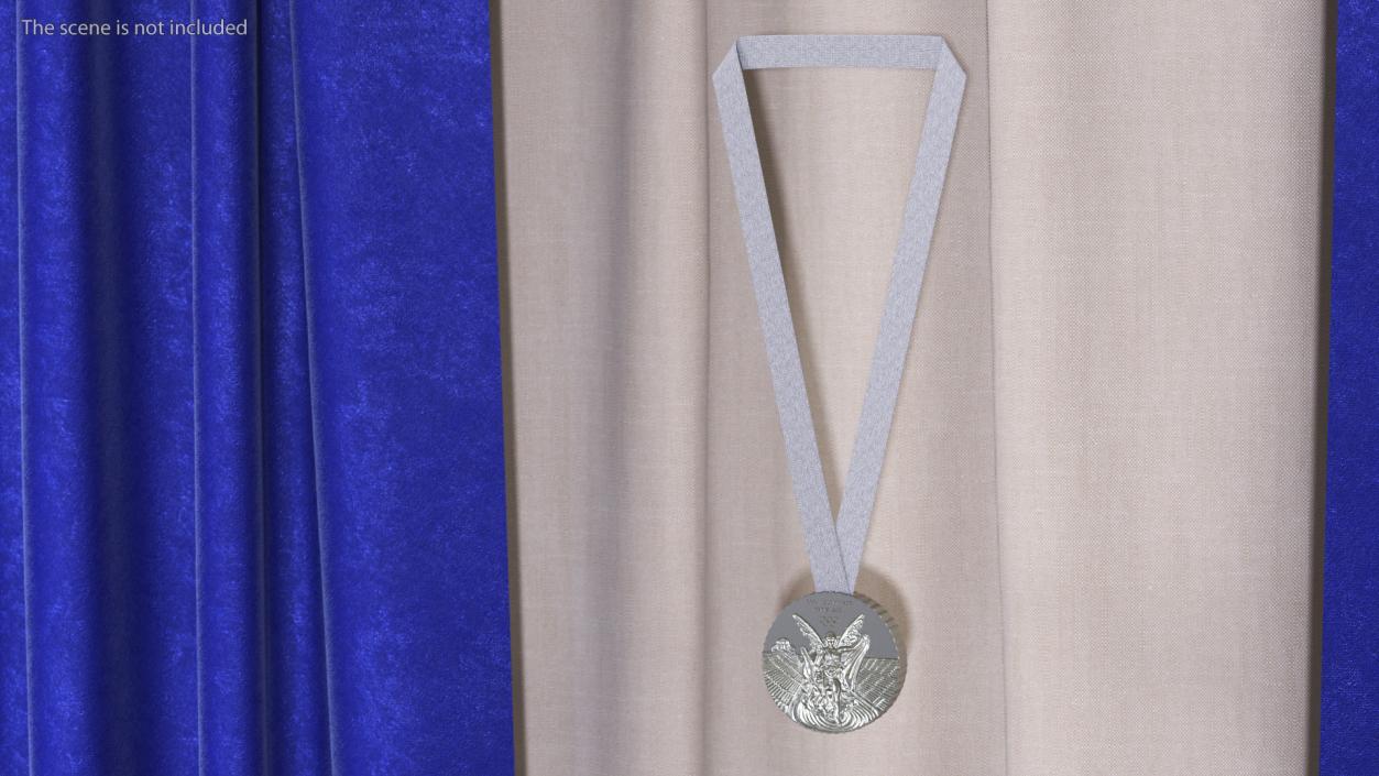 3D model Olympic Silver Medal 2024