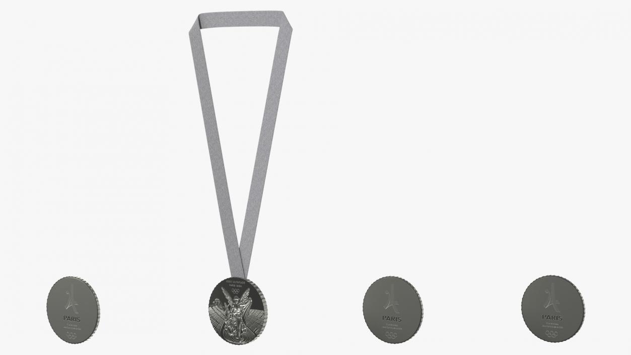 3D model Olympic Silver Medal 2024