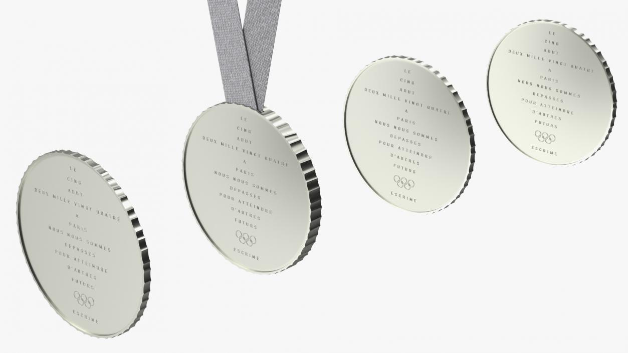 3D model Olympic Silver Medal 2024