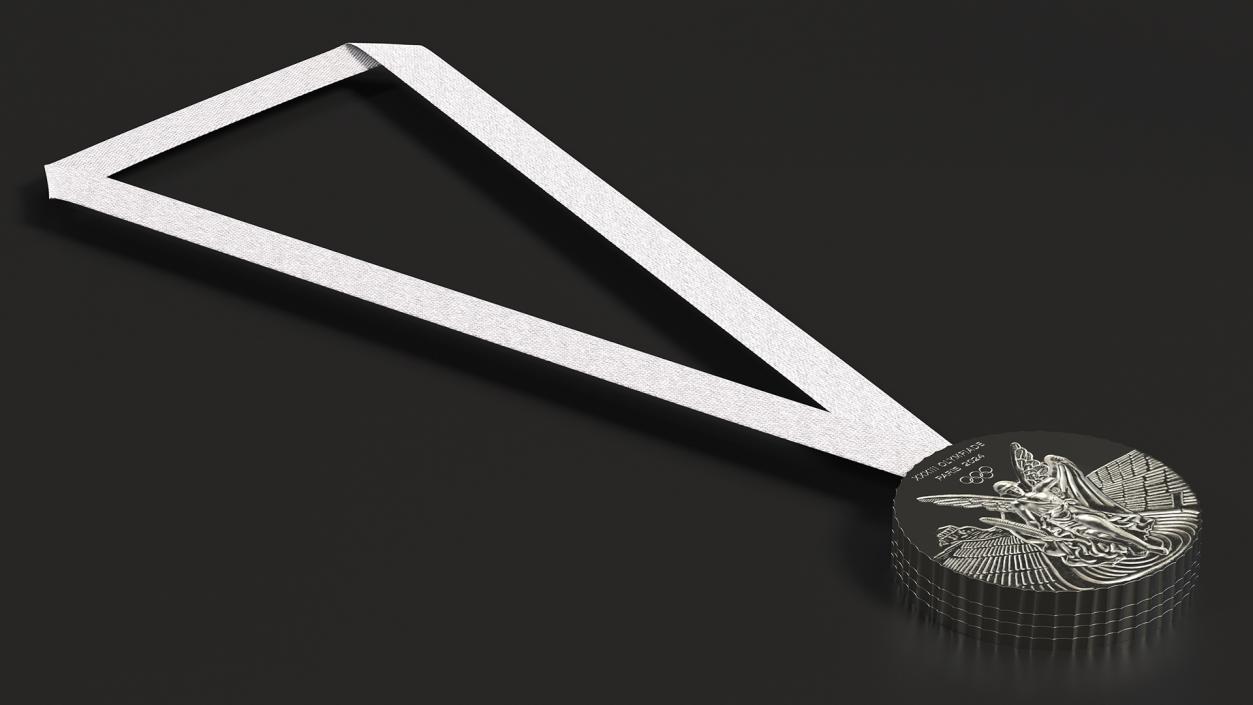 3D model Olympic Silver Medal 2024