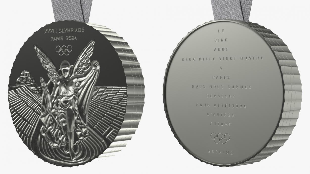 3D model Olympic Silver Medal 2024