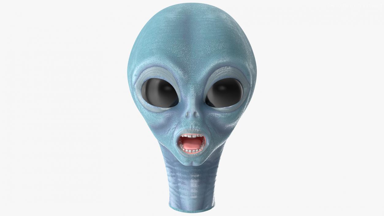 3D Space Alien Heads Collection model