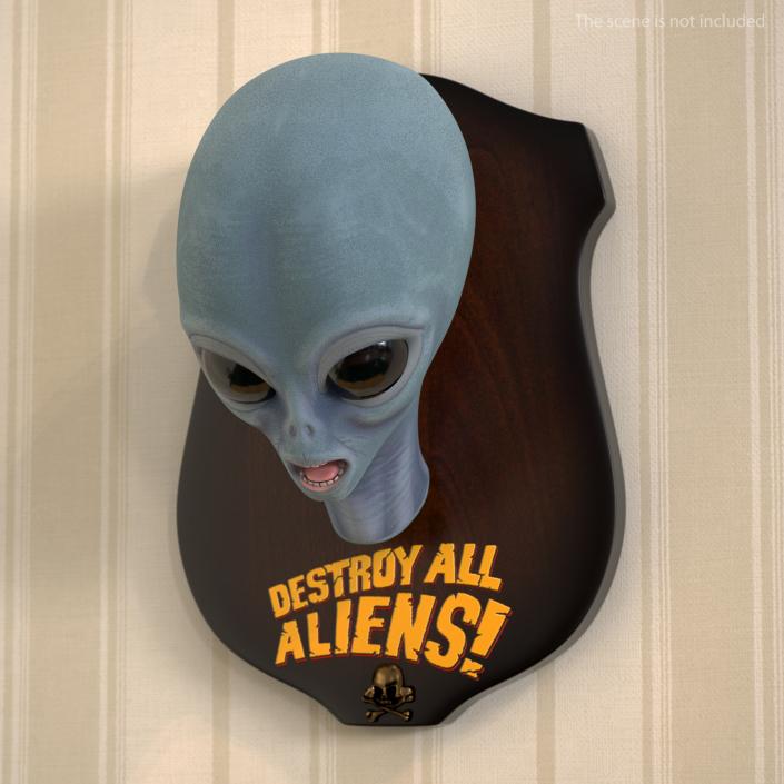 3D Space Alien Heads Collection model