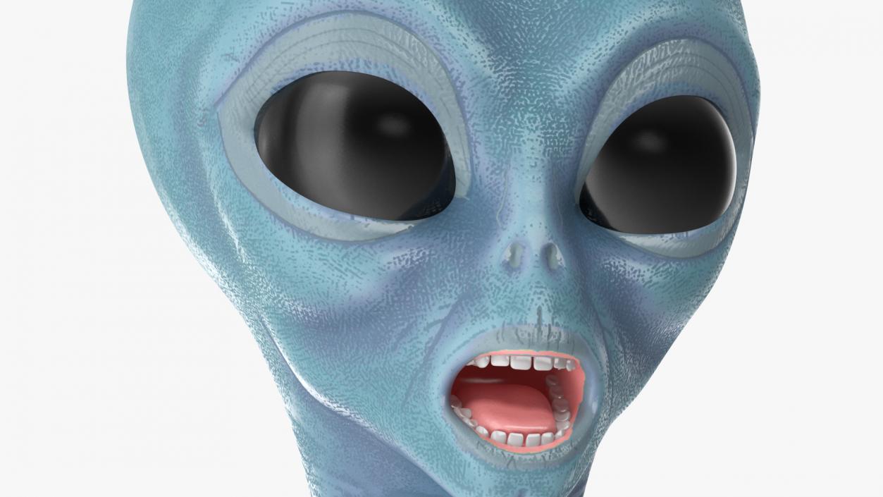 3D Space Alien Heads Collection model