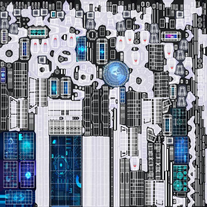 3D Futuristic Science Fiction Command Center