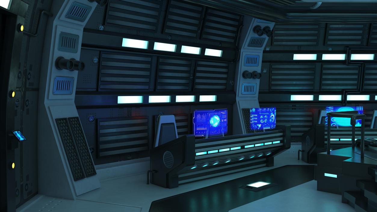 3D Futuristic Science Fiction Command Center