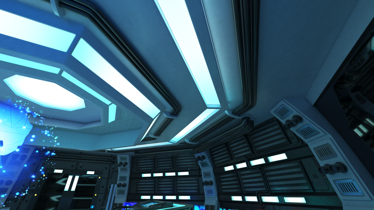 3D Futuristic Science Fiction Command Center