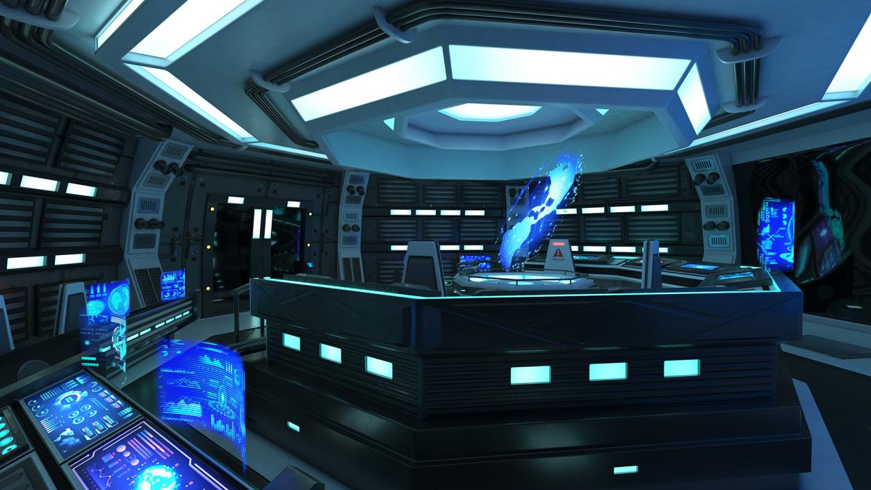 3D Futuristic Science Fiction Command Center