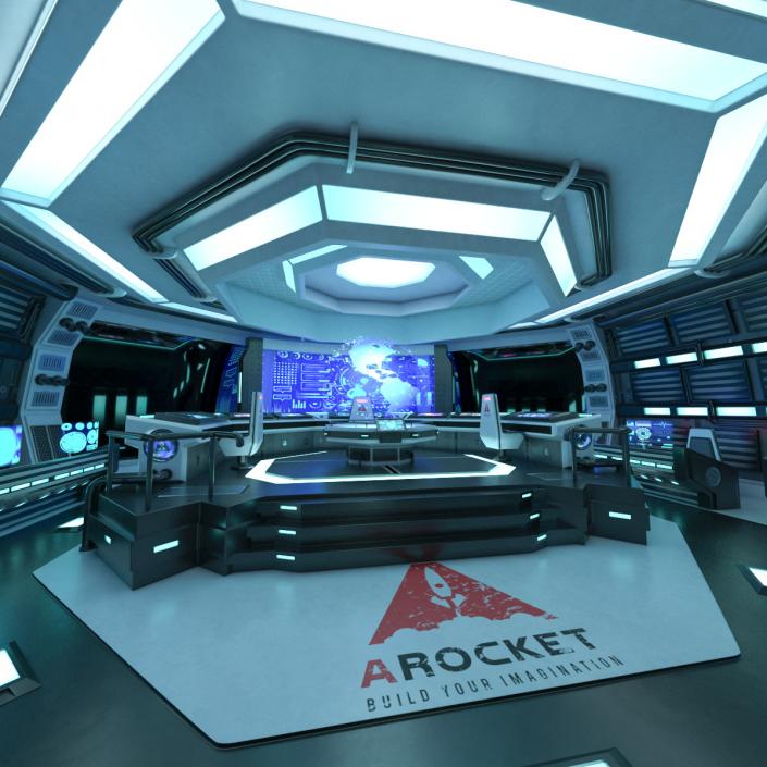 3D Futuristic Science Fiction Command Center