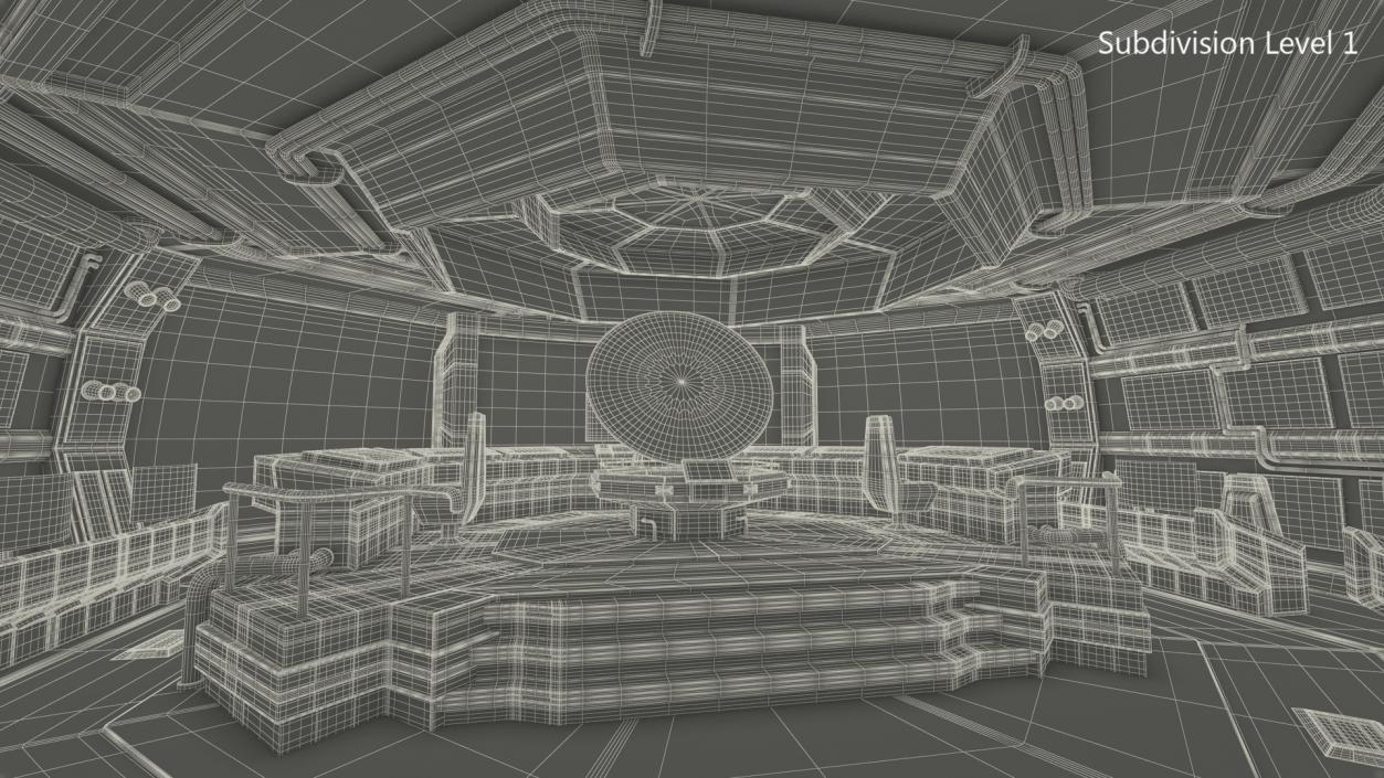 3D Futuristic Science Fiction Command Center