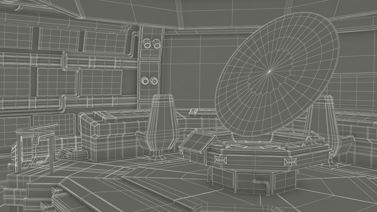 3D Futuristic Science Fiction Command Center