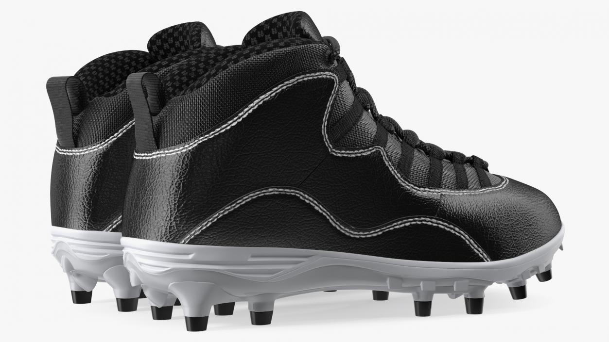 3D Baseball Cleats Black