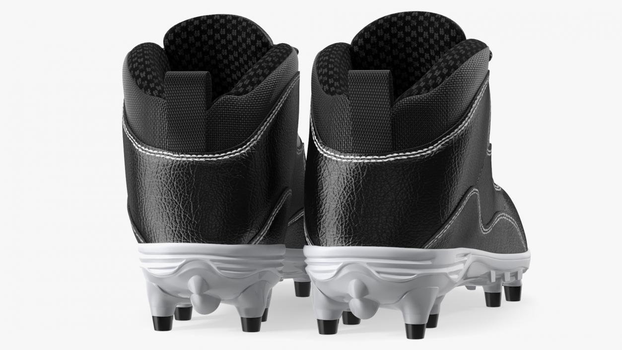 3D Baseball Cleats Black