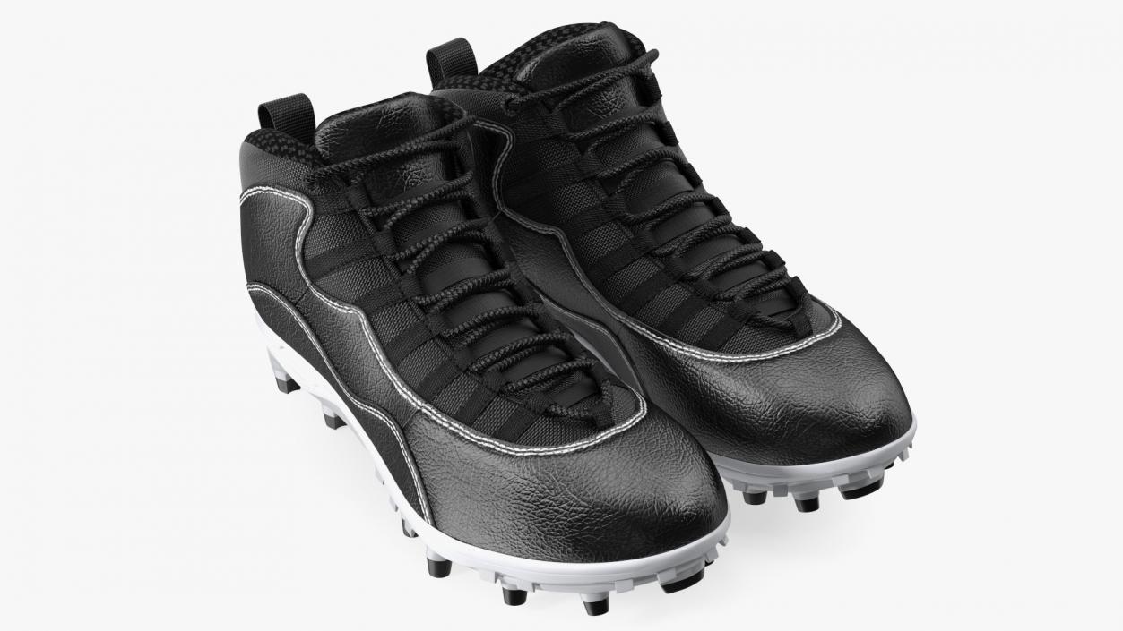 3D Baseball Cleats Black