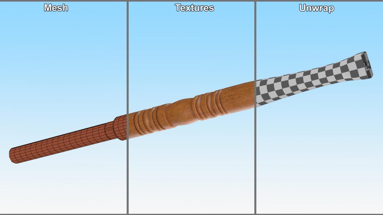 3D model Wooden Cigarette Holder with Cigarette 2