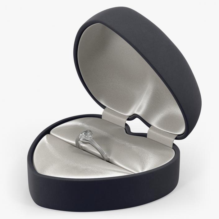 3D Velvet Gift Box with Diamond Ring model