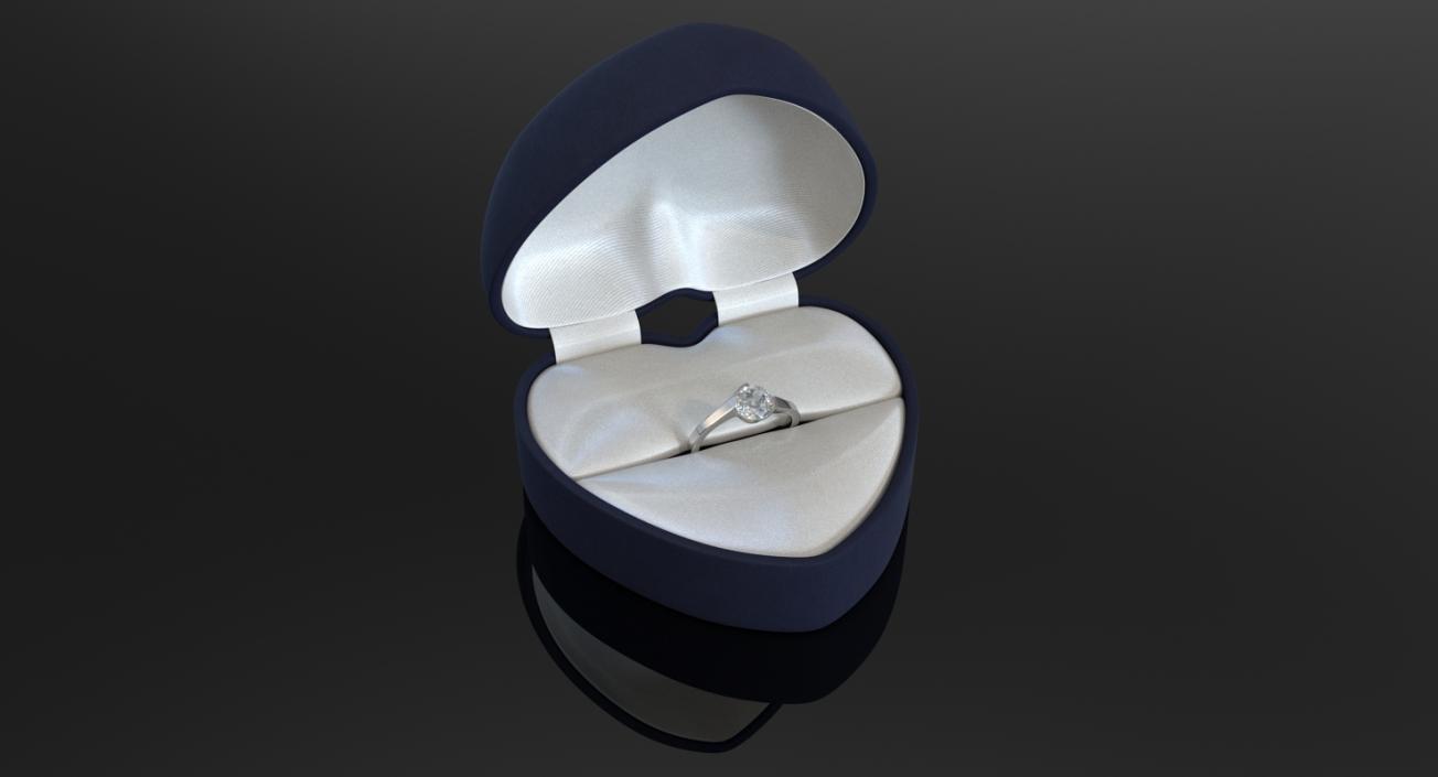 3D Velvet Gift Box with Diamond Ring model