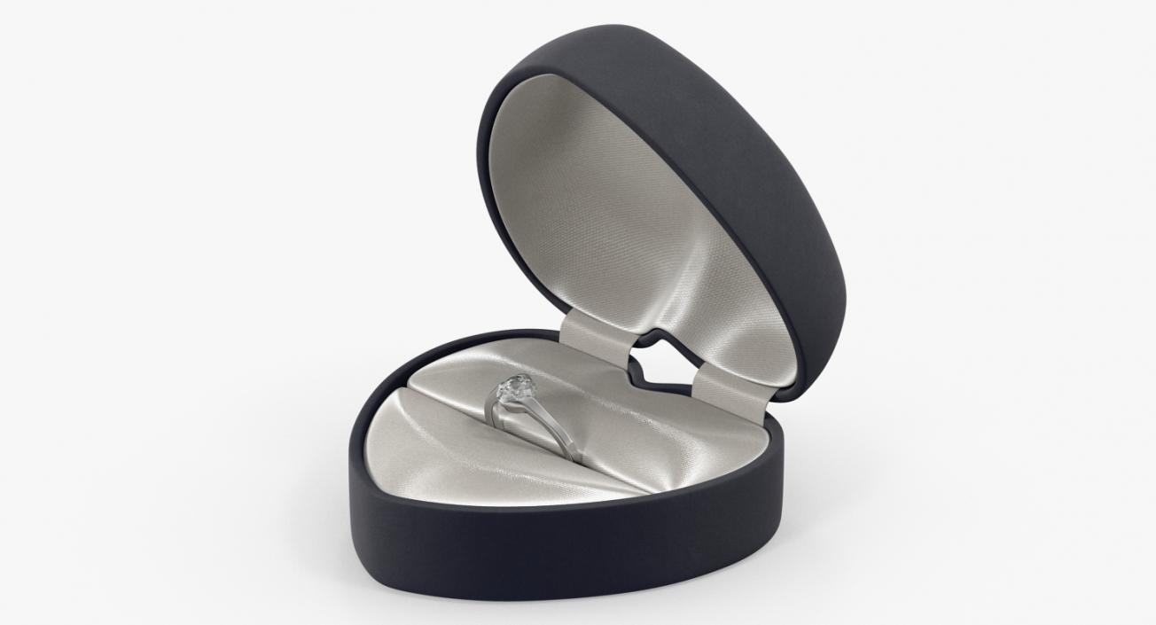 3D Velvet Gift Box with Diamond Ring model