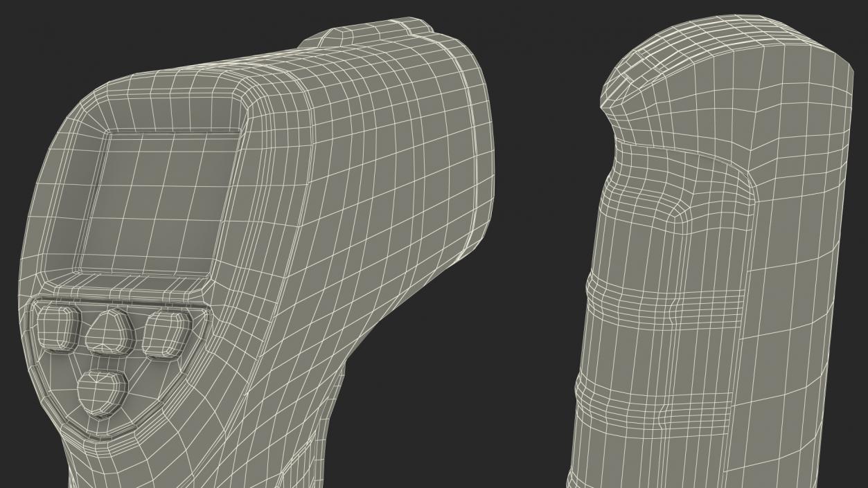 Infrared Forehead Thermometer in Hand Rigged 3D model